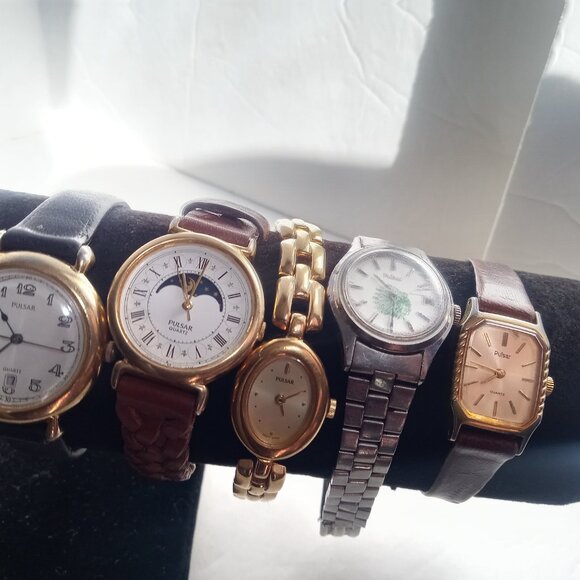 Lot of 5 Vintage Pulsar Watches - 1 Rare Native American Face - Picture 5 of 7